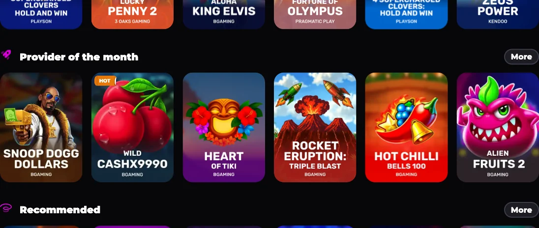 Spielangebot bei Slotornado – Slotornado